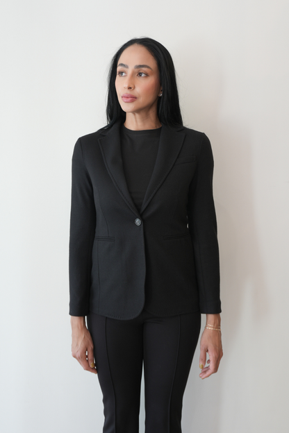 Single-breasted Notched Lapel Blazer