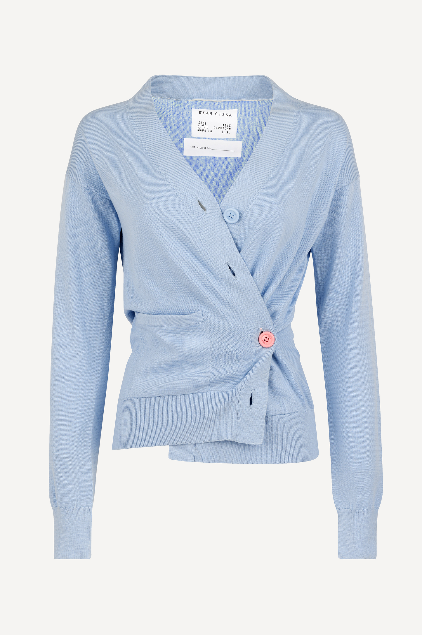 The Wrap CARDIGAN, Cloud 12g 100% Cotton