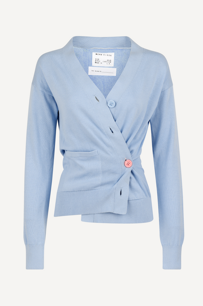 The Wrap CARDIGAN, Cloud 12g 100% Cotton