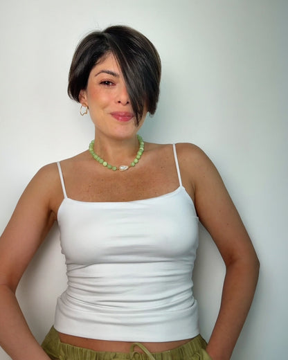 Light Green Jade Baroque Collar