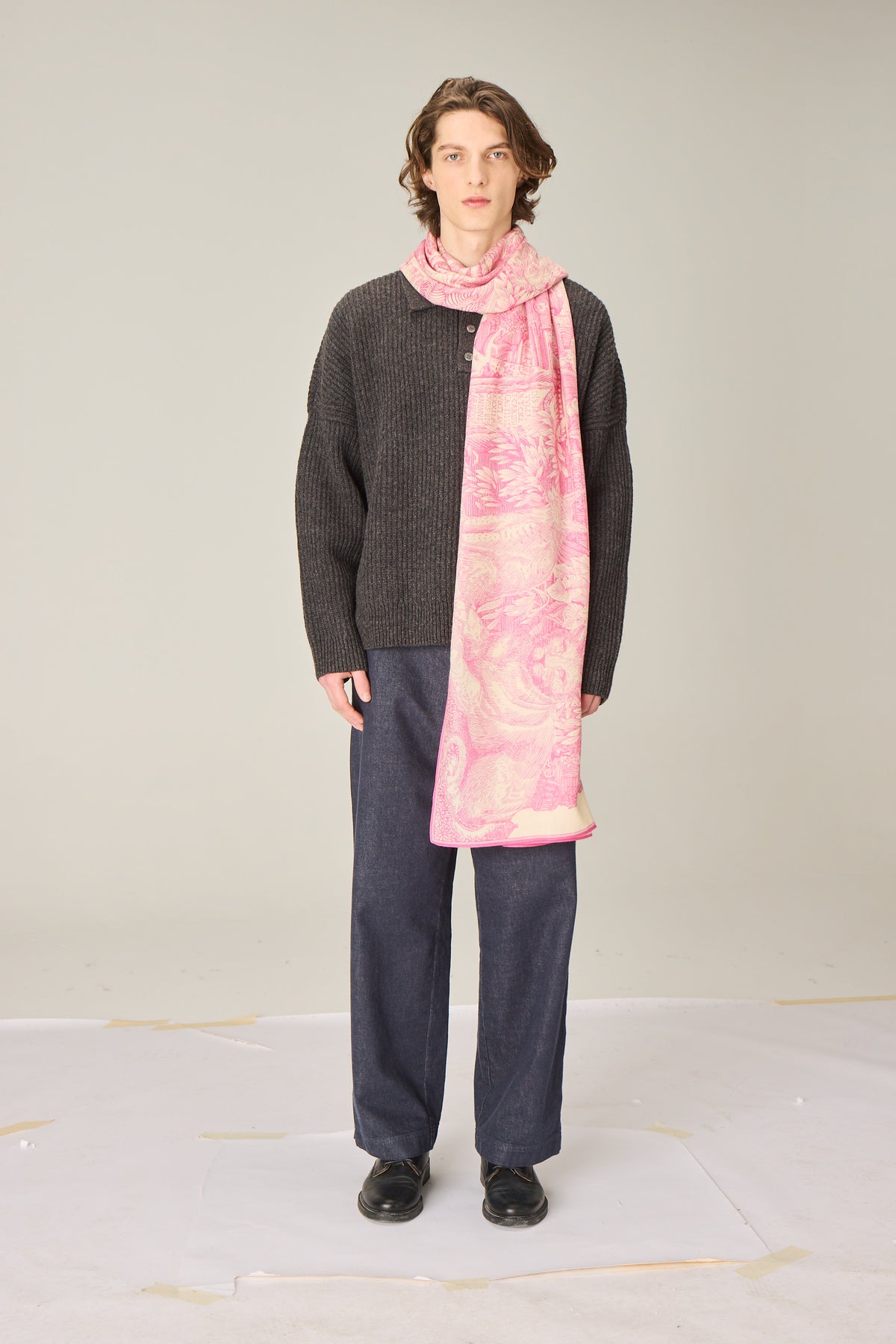SCARF / ETOLE 100 WOOL SILK PIRANESI PINK/ROSE