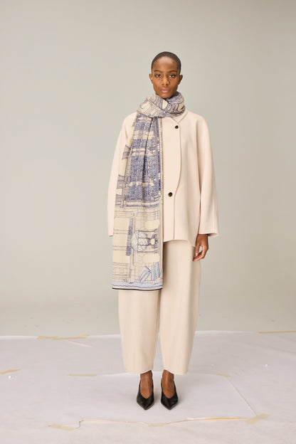 SCARF / ETOLE 100 VIVIENNE GREY/GRIS