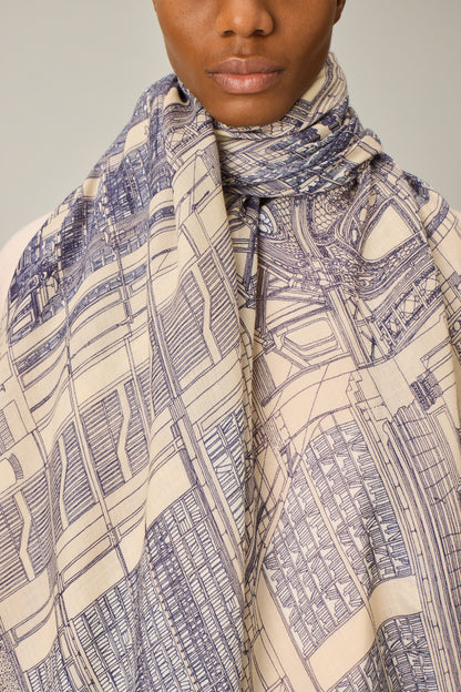 SCARF / ETOLE 100 VIVIENNE GREY/GRIS