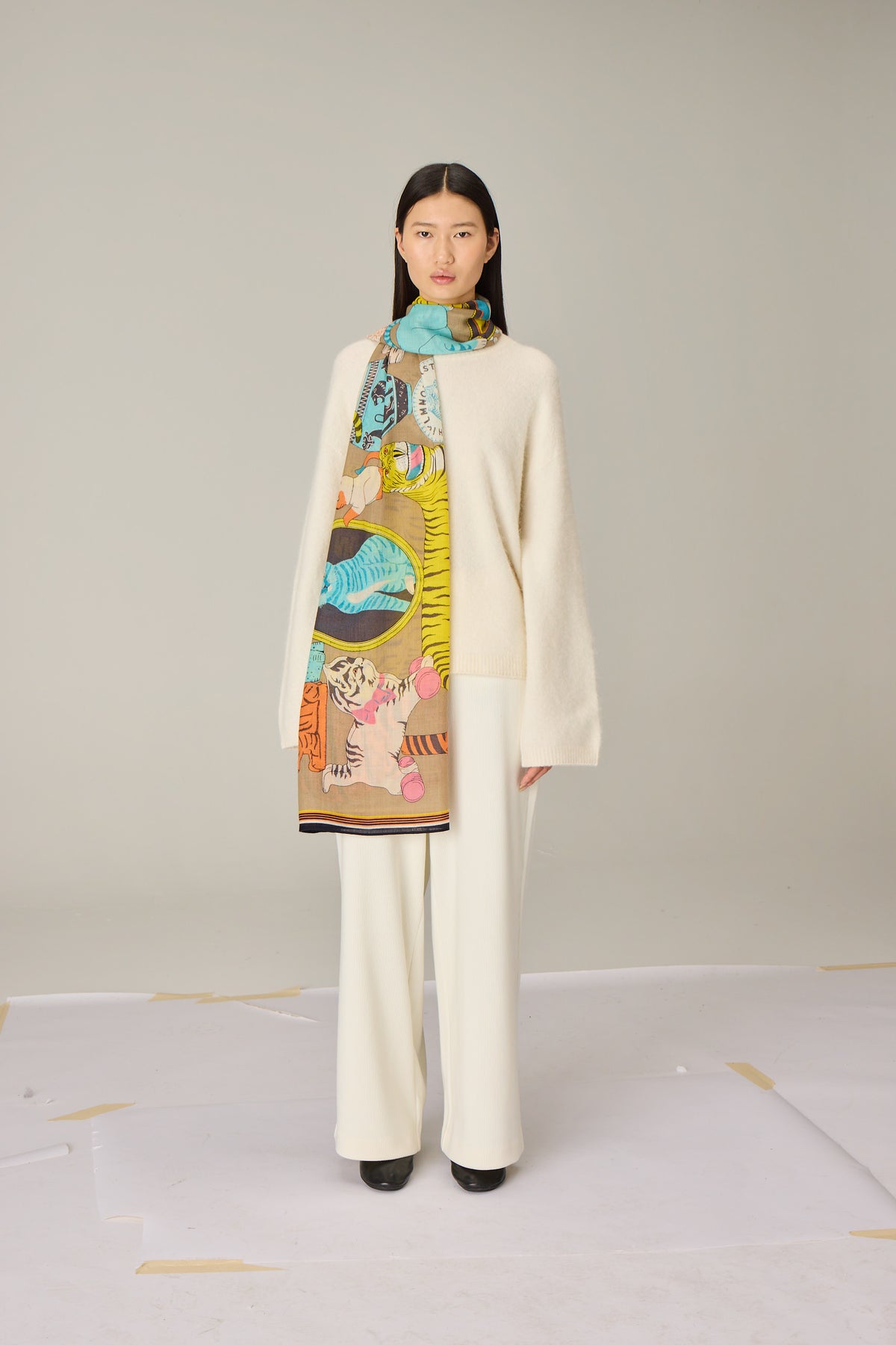 SCARF / ETOLE 70 COLLECTIONNEUR PASTEL/PASTEL