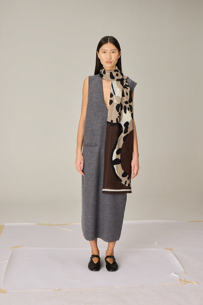 SCARF / ETOLE 70 FELINO BROWN/MARRON