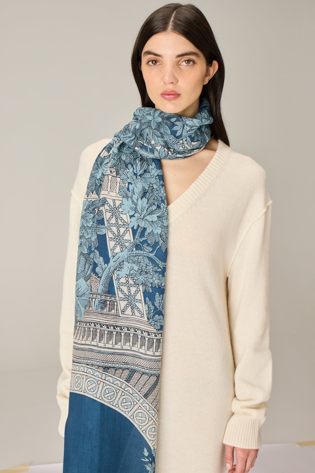 SCARF / ETOLE 80 1889 BLUE/BLEU
