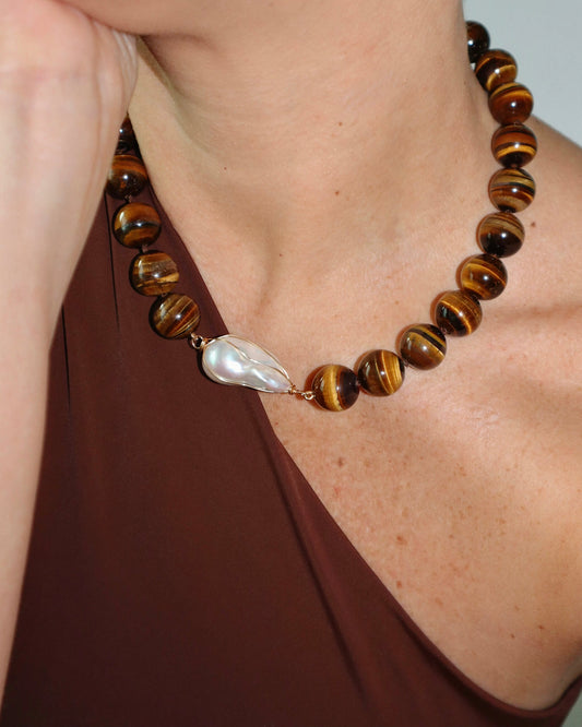 Tiger Eye Baroque Collar