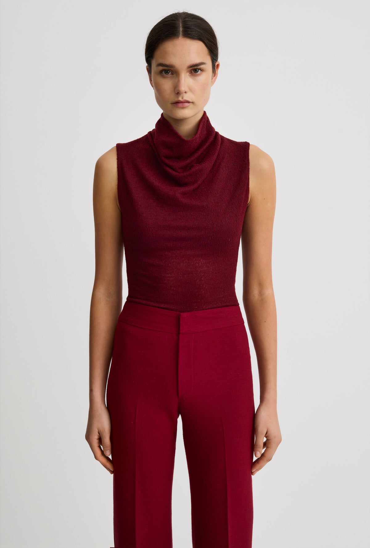 Cowl Neck Knit Shell