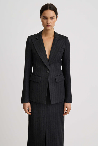 Longline Peaked Lapel Blazer