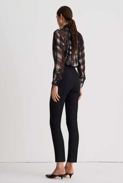 High Rise Pintuck Cig Pant