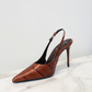 Branca Crop Leather Slingback Heel