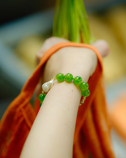 Green Jade Baroque Bracelet