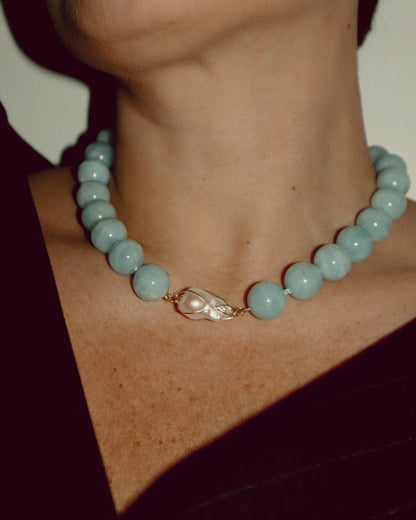 Aquamarine Baroque Collar