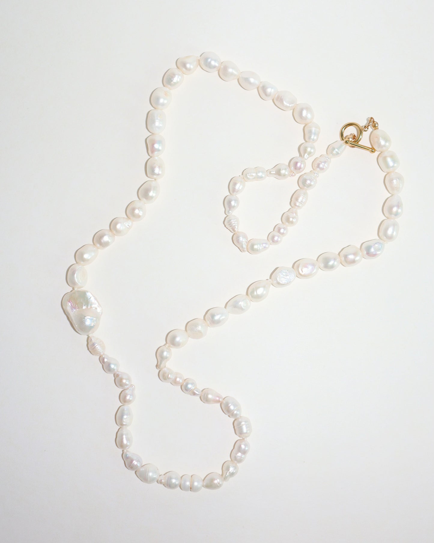 Long necklace mix pearls