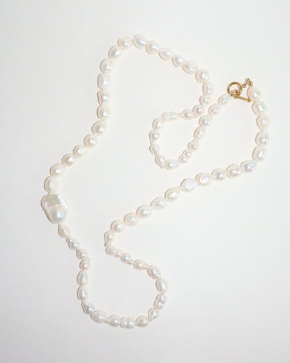 Long necklace mix pearls