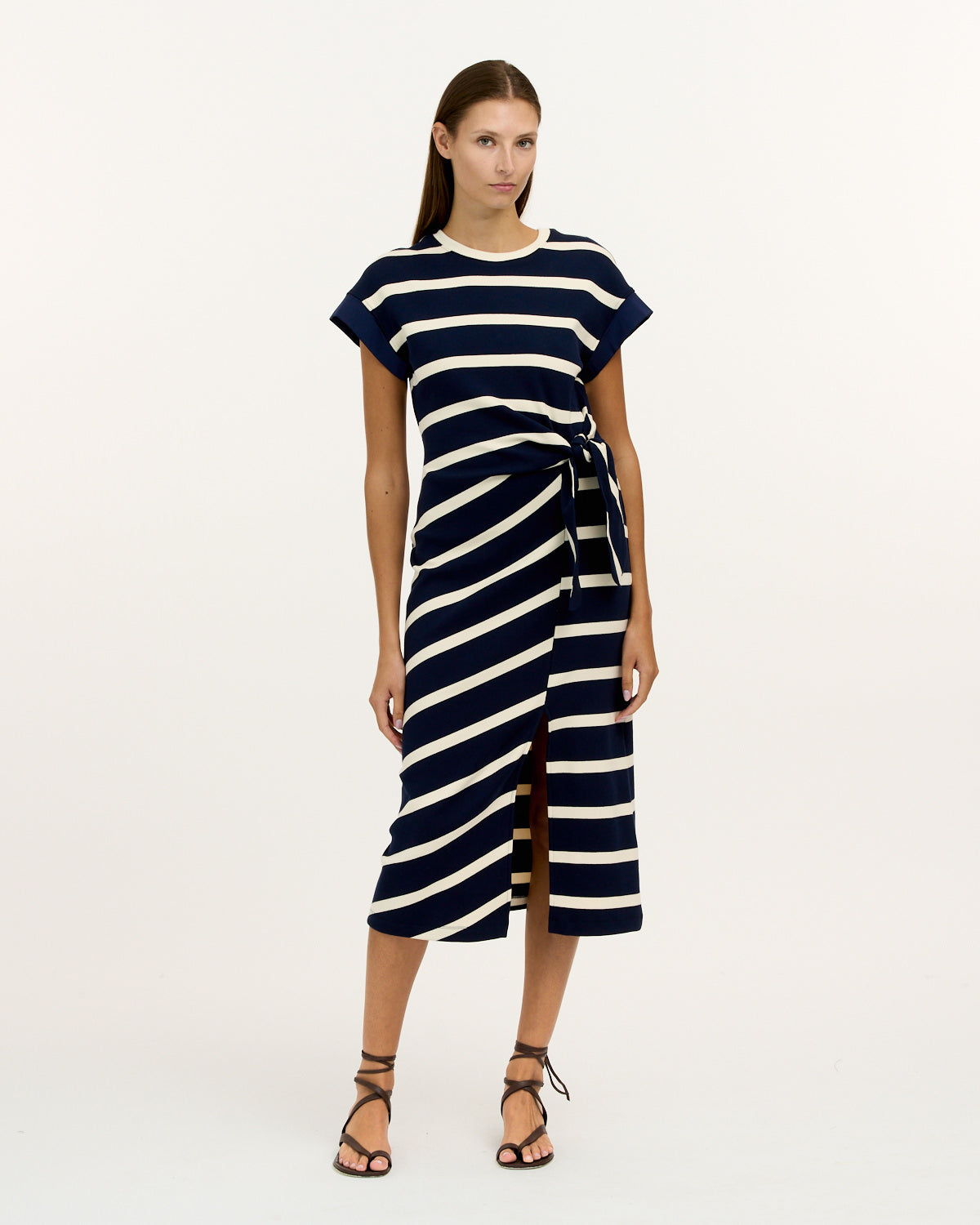 MARITIME BLUE/CREAM WIDE STRIPE