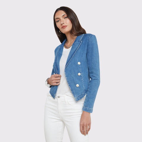 L'Agence Wayne Crop Double Breast Jacket