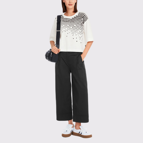 Marc Cain Crop Graphic T-shirt