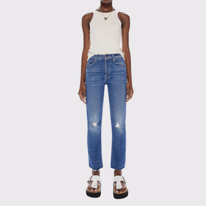 MOTHER The Tomcat Ankle Fray in Globe Trotter