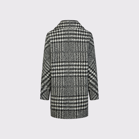 Marc Aurel Bouclé Coat with Houndstooth Pattern