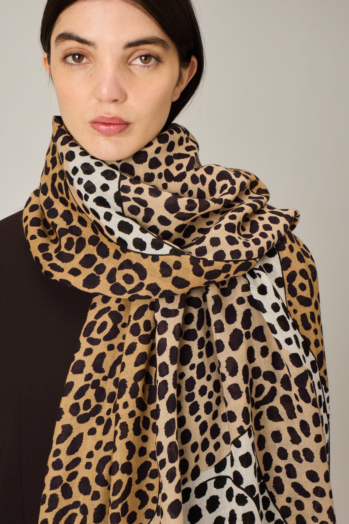 SCARF / ETOLE 100 FELIS BEIGE/BEIGE