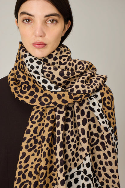 SCARF / ETOLE 100 FELIS BEIGE/BEIGE