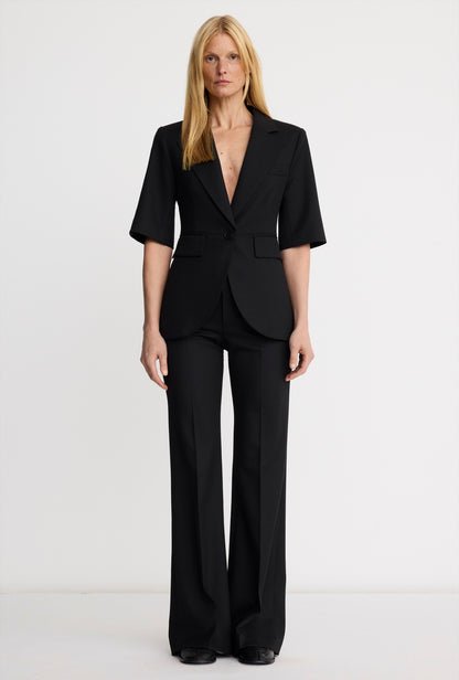Short Sleeve Seamed Blazer
