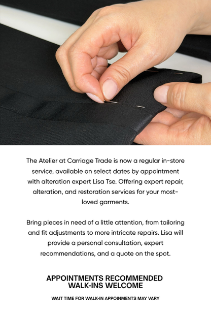 The Atelier Pop-Up | Alterations & Repairs