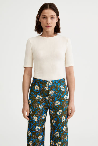 Elbow Sleeve Knit Crewneck