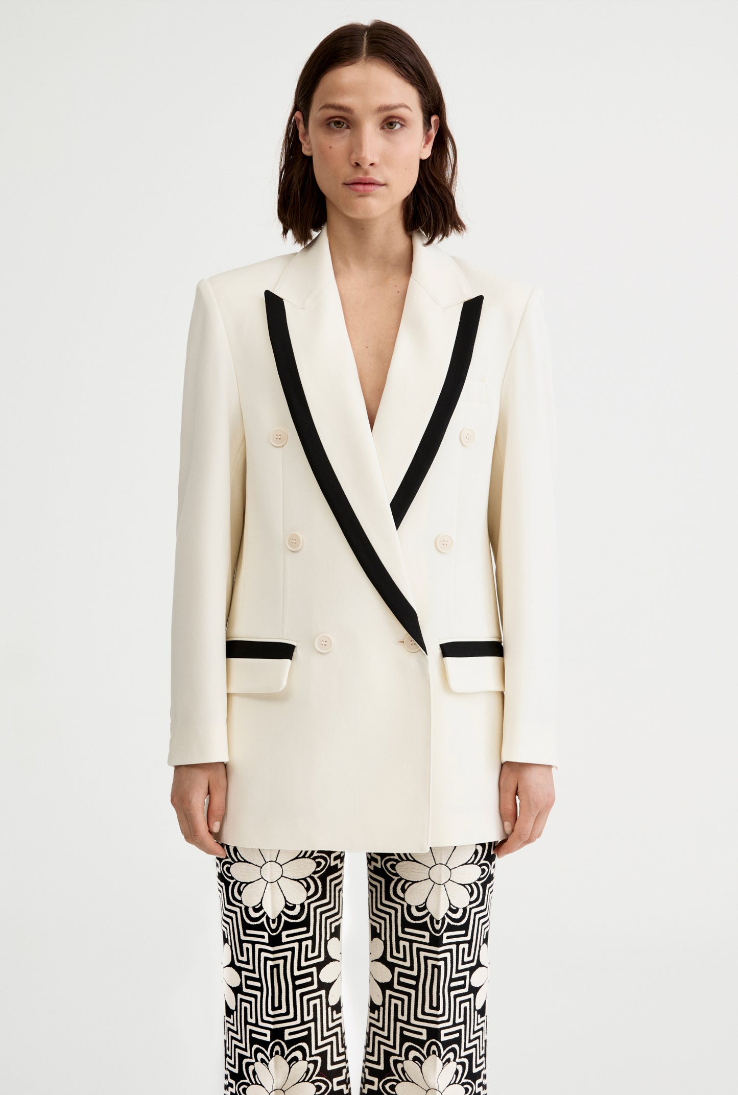 Taped DB Peaked Lapel Blazer
