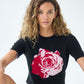 Cropped S/S Rose Crew