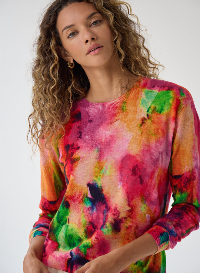 Watercolor Print Relaxed Fit