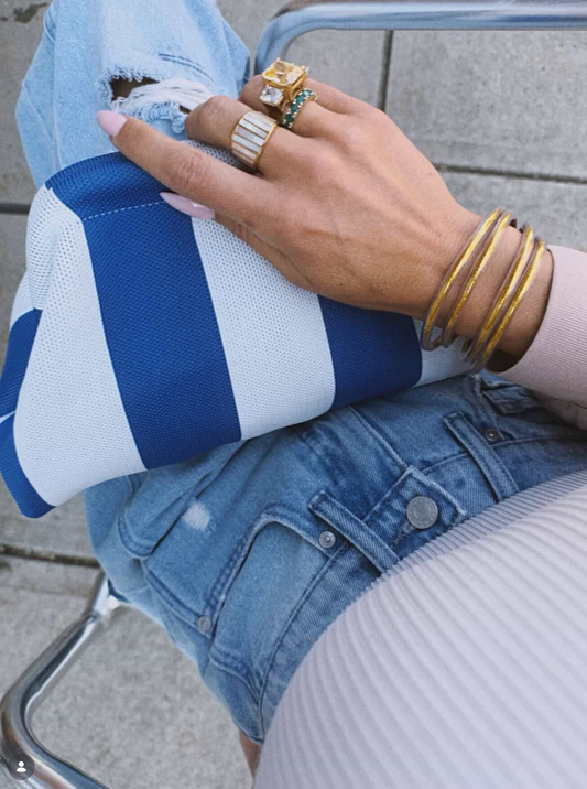 City Girl Pouch Blue/White