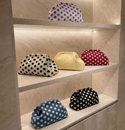 City Girl Pouch Yellow Polka Dot