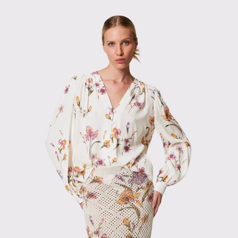 Twinset Crepe Floral Shirt