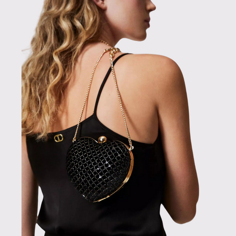 Twinset 'Coup de Coeur' Embroidered Velvet Clutch