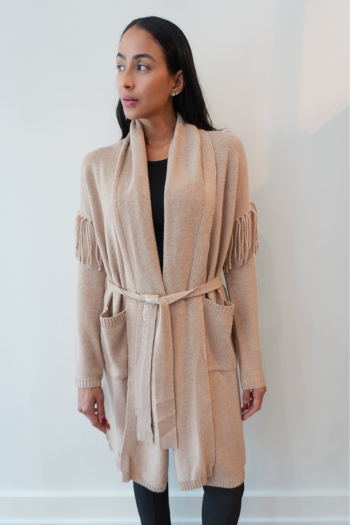 Cali Fringe Cardigan Coat