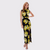 Meet the Apollo Dress by  Diane Von Furstenberg. Let your wardrobe shine with this piece. A beautiful, bold black and yellow print is the highlight of this flawlessly-constructed piece, designed to flatter with a side slit and an elegant silhouette. Perfect for any special occasion.