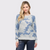 Fate Waffle Knit Blue Camo Sweater