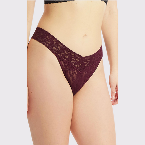 Hanky Panky Original Rise Thong in Dried Cherry