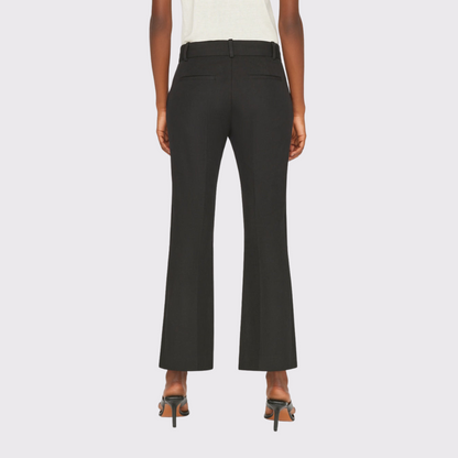 Frame Le Crop Mini Boot Trouser in Noir