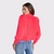 L'agence Talulla Shoulder Pad Cardigan in Neon Coral