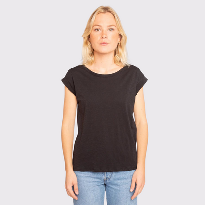 Anonym Noelia Crew Neck Tee in Black