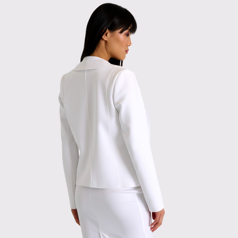 Shan Classic Fitted Blazer in White