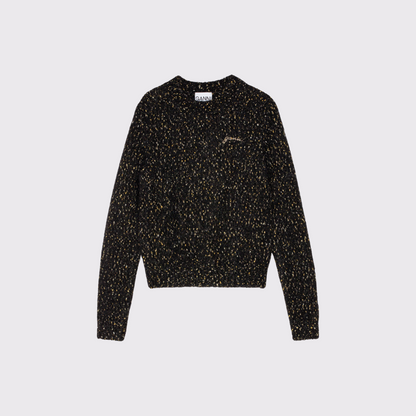 GANNI Alpaca Cotton Mix O-Neck Sweater