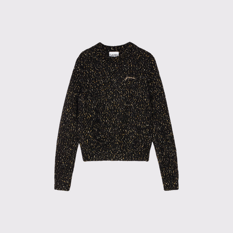 GANNI Alpaca Cotton Mix O-Neck Sweater