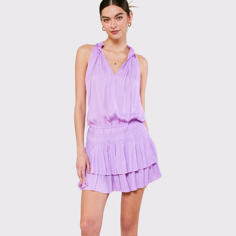 Current Air Sleeveless Pleated Dress