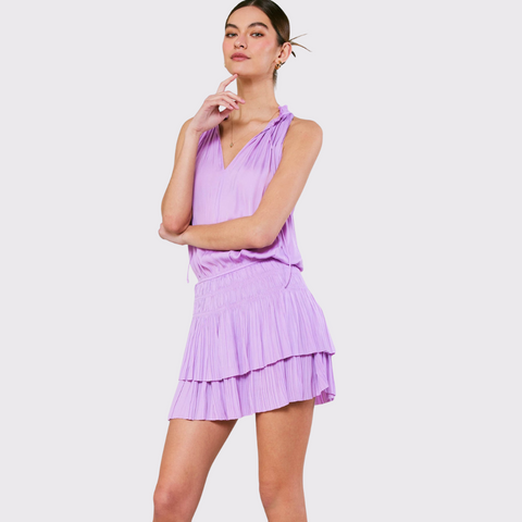 Current Air Sleeveless Pleated Dress