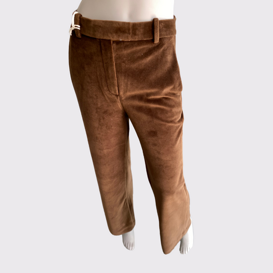 Circolo Brown Velour Pant