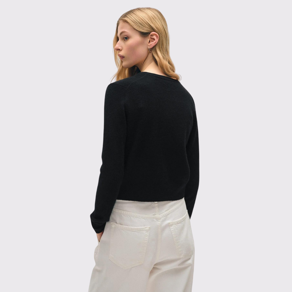 White + Warren Essential Cashmere Crewneck Cardigan